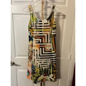 Clover Canyon Floral Maze Fit Flare Dress, Size Medium